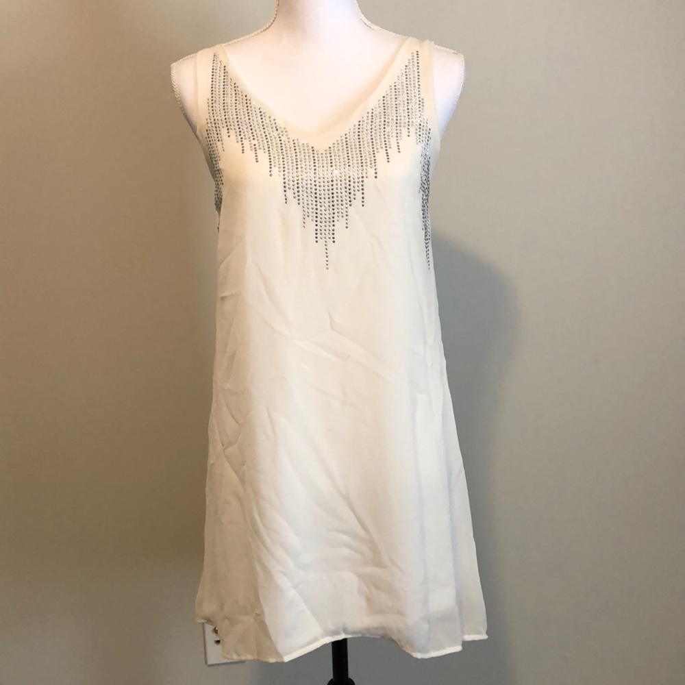 White Dress with silver detail